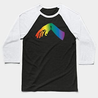 Gay Hand Rainbow Version Pride Baseball T-Shirt